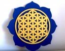 Flower of Life with Lotus Background 12″ Wall Hanging
