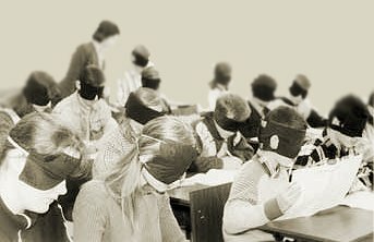 Children Learning with Blindfolds